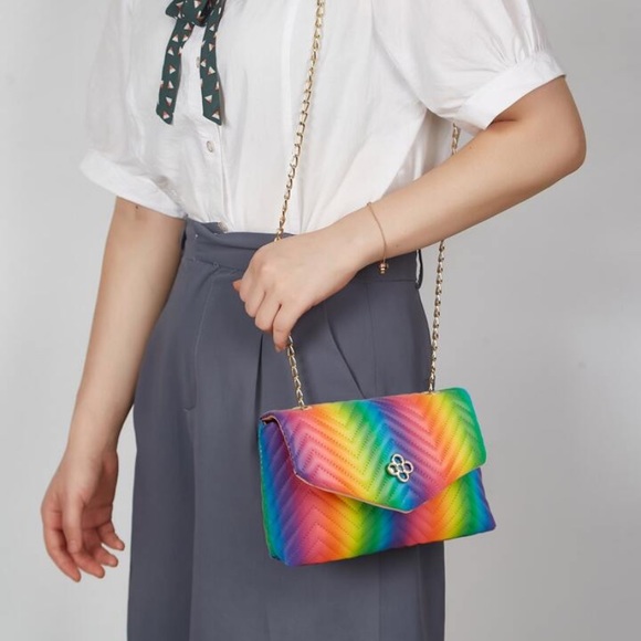 Rainbow Ombre Crossbody Bag in Multi main image 1